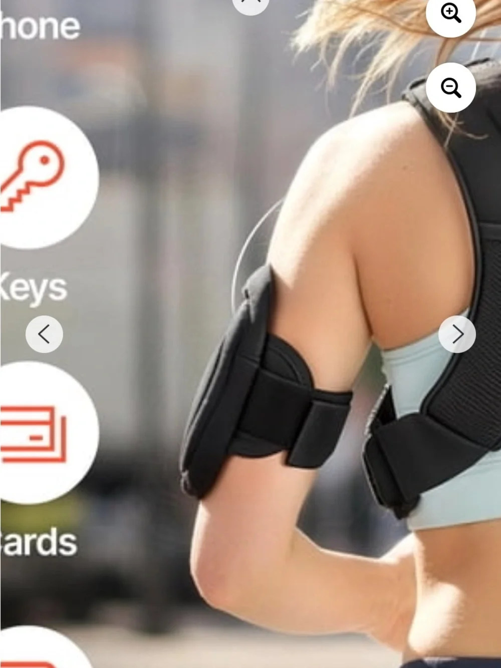 Black Armband Phone Holder for Running and Working Out NWT